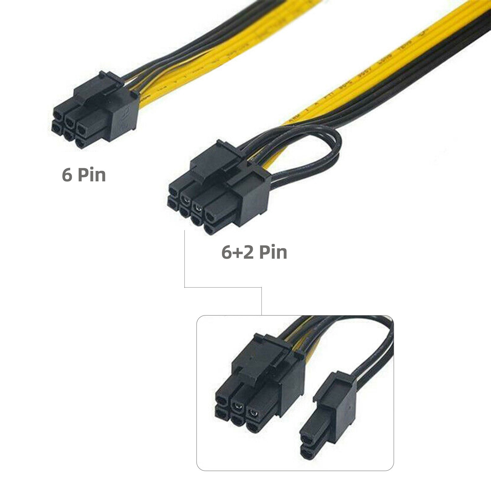 6pin To Dual 8pin Graphics Card Power Supply Line