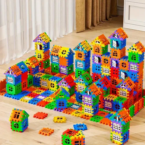 210pcs Random Color House Assembly Building Blocks
