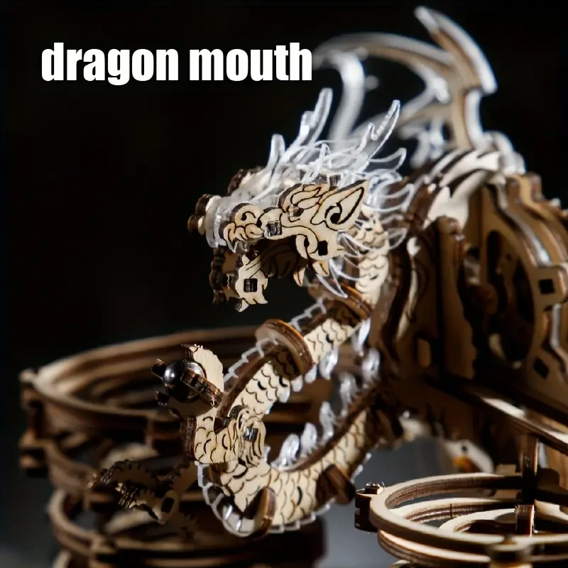 3D Wooden Puzzles for Adults Dragon Model Kit