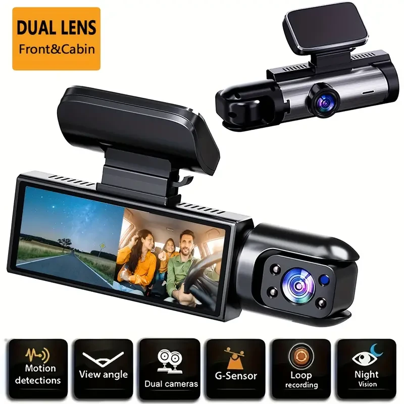 Dash Camera Front And Inside, 8.03cm Dash Cam 1080P