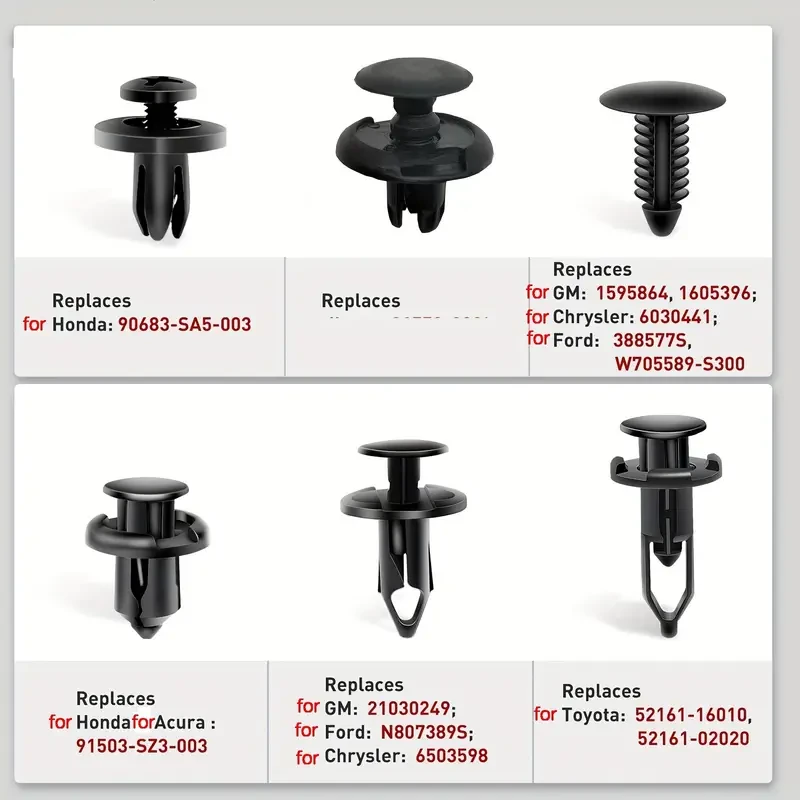 Toyota Ford GM Honda 200pcs Universal Car Fixing Clip