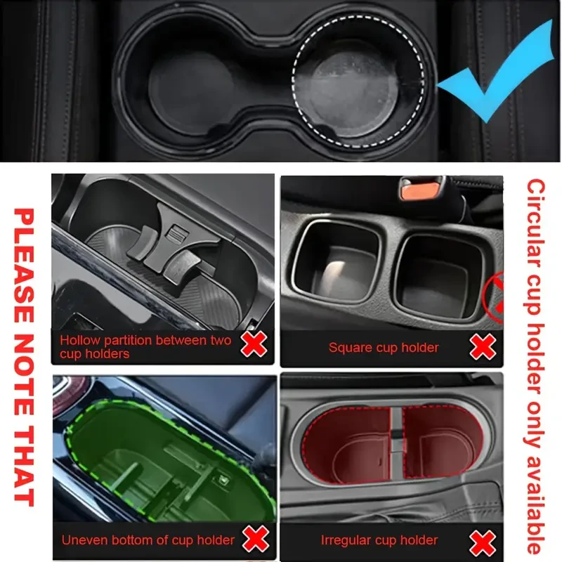 Adjustable Multi-Use Car Cup Holder Expander with 3 Slots