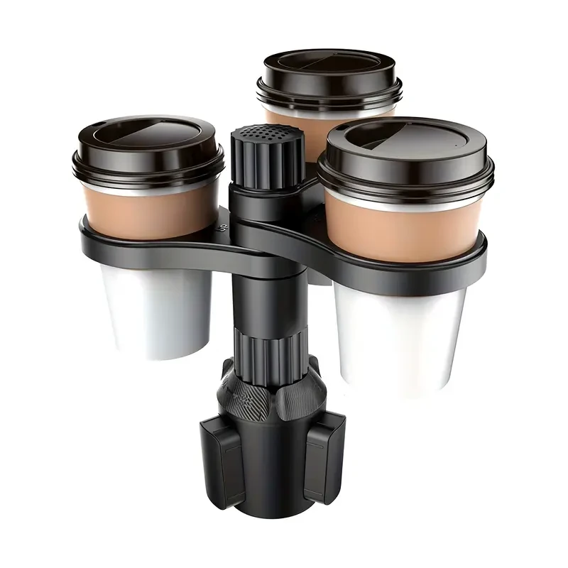 Adjustable Multi-Use Car Cup Holder Expander with 3 Slots