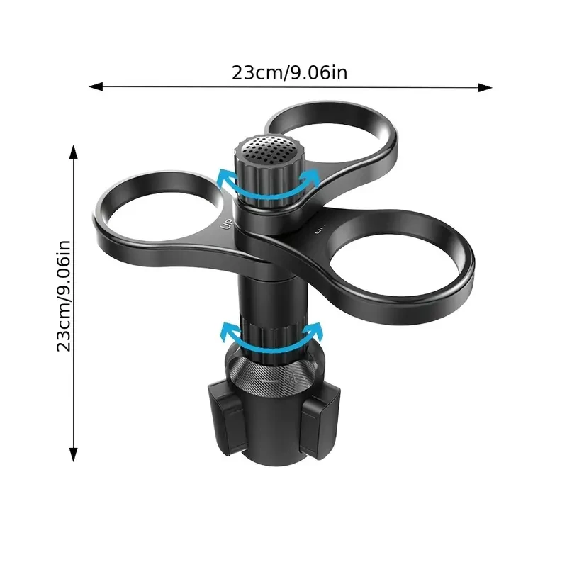 Adjustable Multi-Use Car Cup Holder Expander with 3 Slots