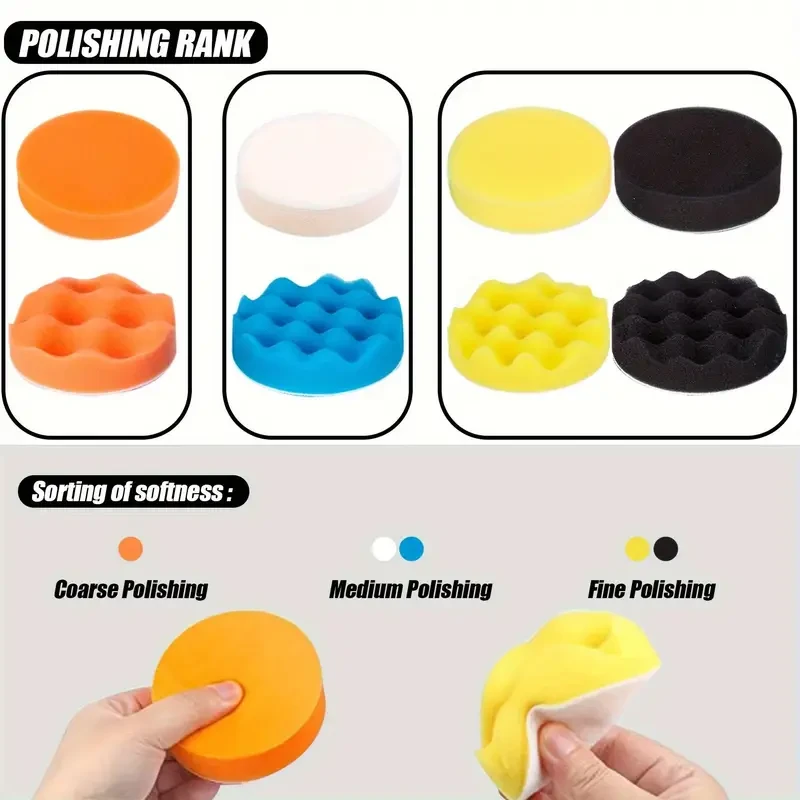 38pcs 7.62cm Buffing Polishing Pads