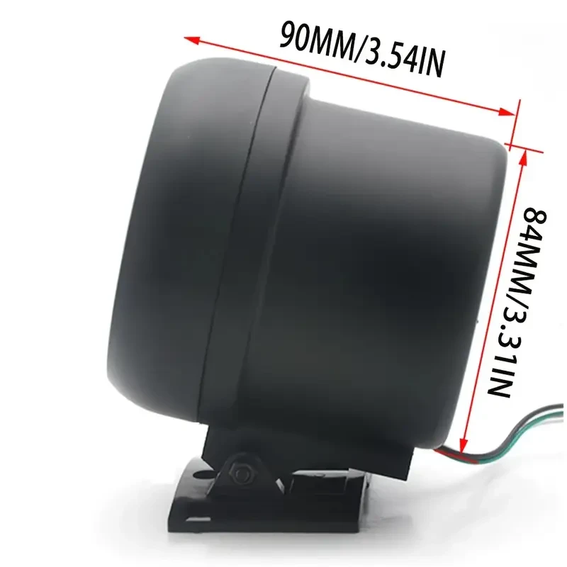 YOMIRACING Universal 3 3/4" Black Tachometer with Inter Shift Light