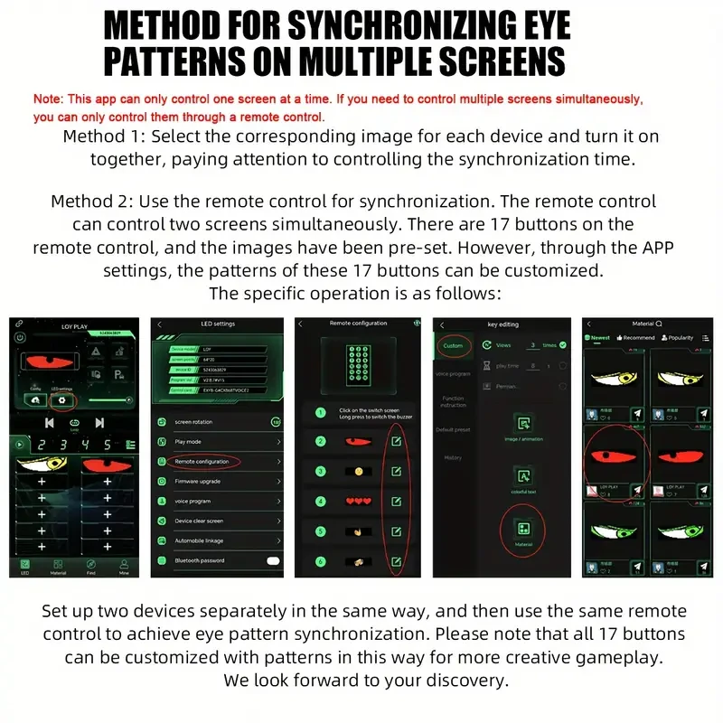 1pc Magic Color LED Car Eye Screen