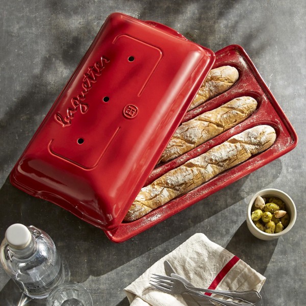Baguette Bread Baker - Burgundy - Emile Henry
