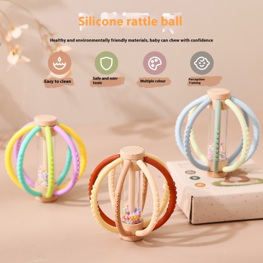 Children's Teether Hand Ball Three-dimensional Rattle Soothing Molar Toys