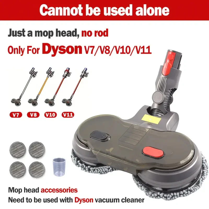 For Dyson V7-V11 Compatible Electric Mop Head with Removable Water Tank