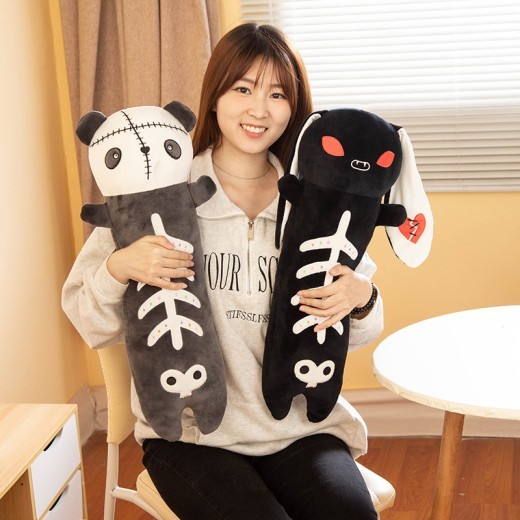 Dark Skull Rabbit Pillow Soft And Adorable Panda Doll