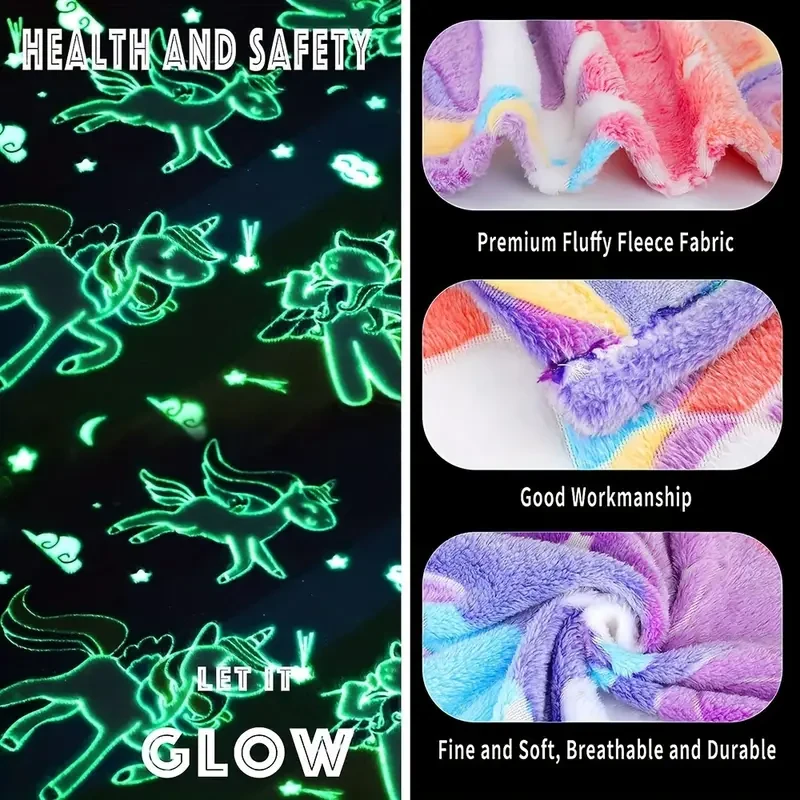 Glow-in-the-Dark Unicorn Blanket