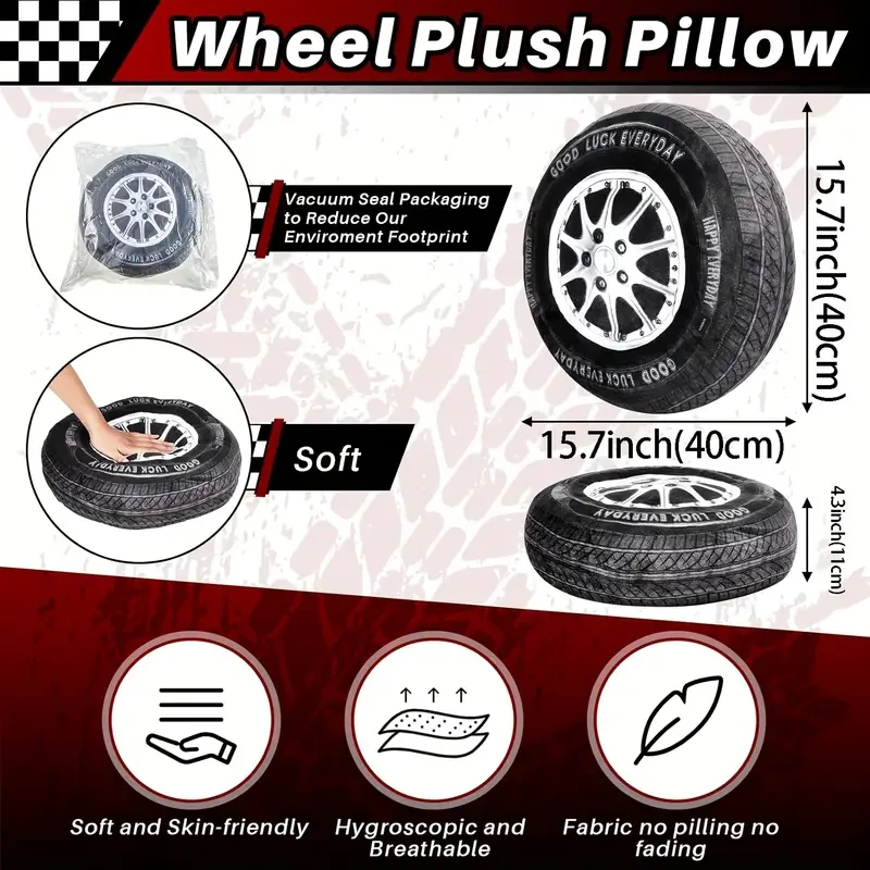 1pc Racing Pillow - 39.88cm Large