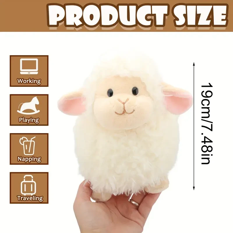 22.0cm Cute Sheep Alpaca Plush Toy