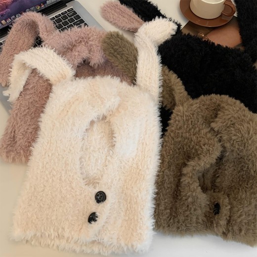 Plush Long Ears Rabbit Hat Children