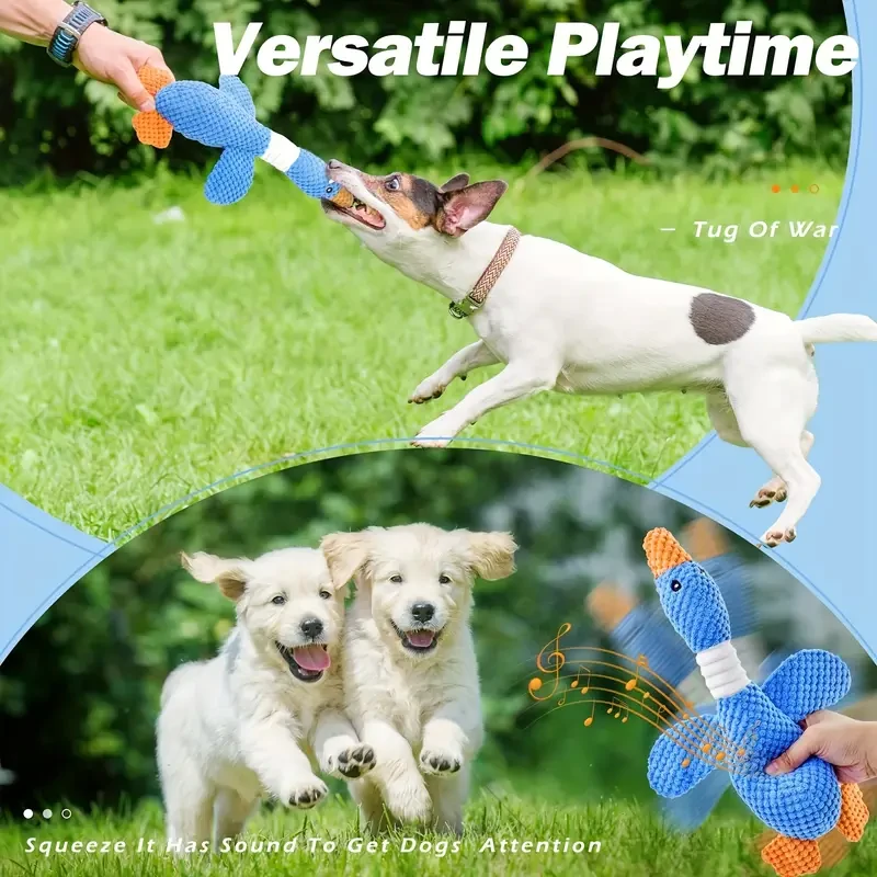 Durable Plush Duck Dog Toy for Medium-Sized Dogs