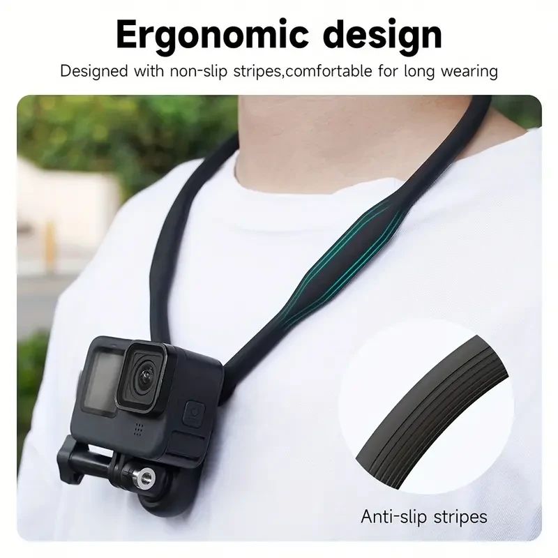 TELESIN Taixun Neck Hanging Bracket Suitable For Gopro12/11/10/9 Sports Camera Chest Fixed First Person Perspective