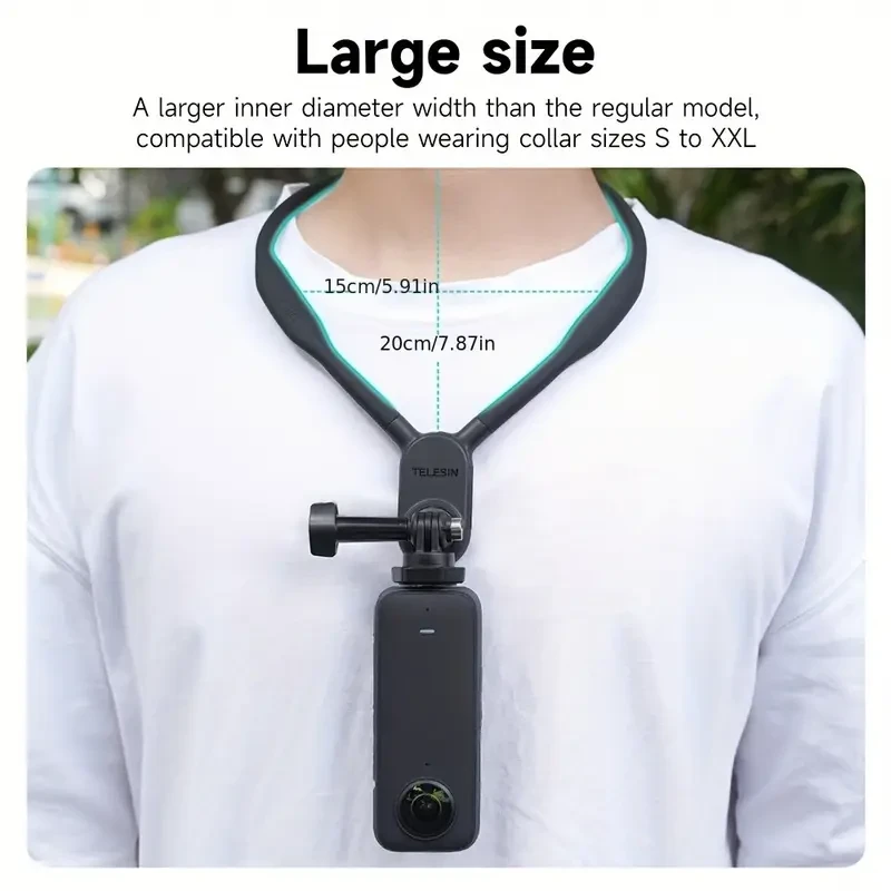 TELESIN Taixun Neck Hanging Bracket Suitable For Gopro12/11/10/9 Sports Camera Chest Fixed First Person Perspective
