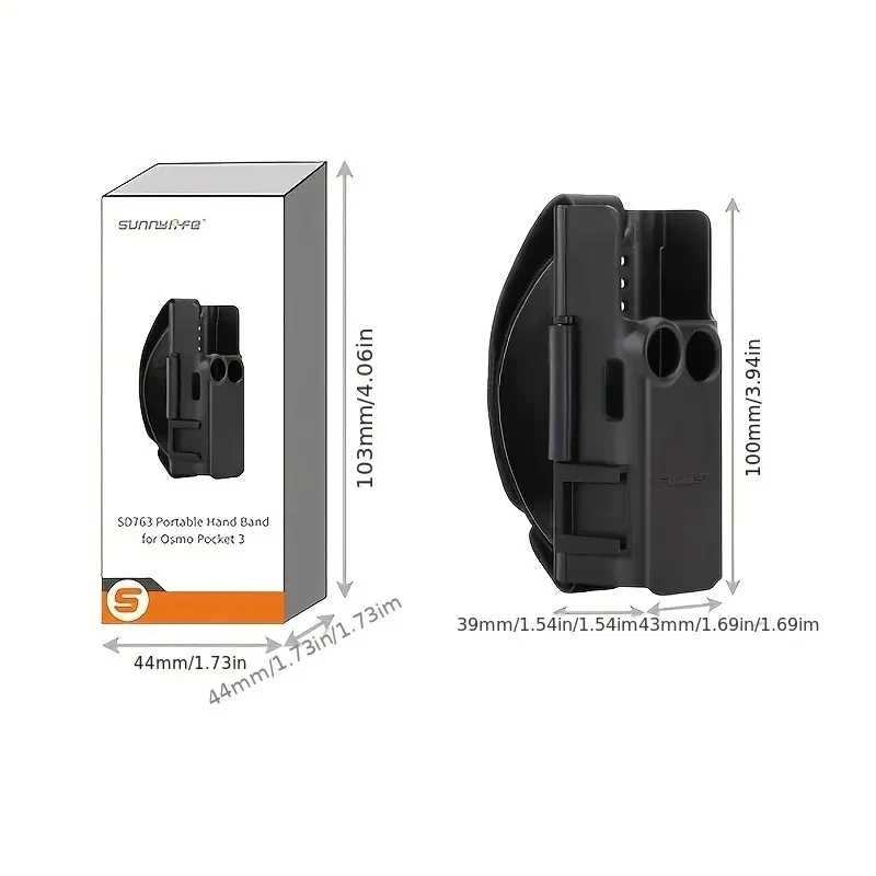 1 Set Portable Anti-Drop Strap + Cold Boot Extension Handle Kit for DJI Pocket 3 (Not Included)