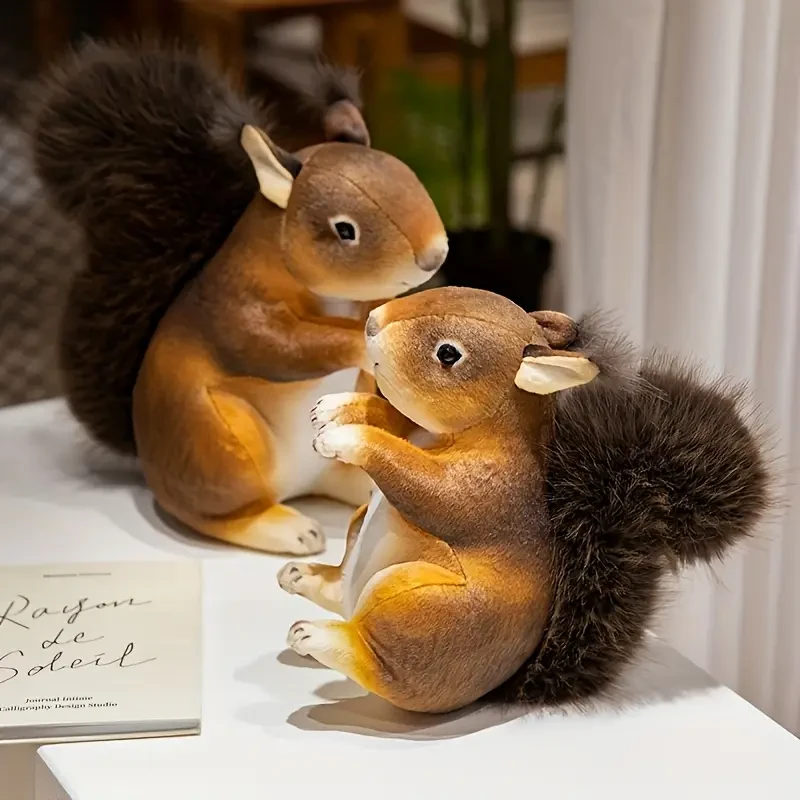 TINATOY Lifelike Squirrel Plush Toy