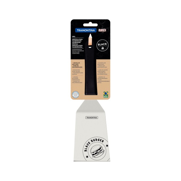 Churrasco Black Barbecue Burger Spatula 6", 15cm - Tramontina