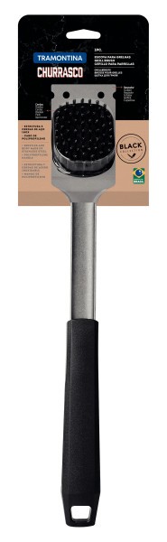 Churrasco Black Barbecue Grill Brush 40cm - Tramontina