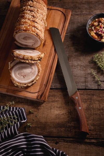 Churrasco Black Collection Serrated Knife 10", 25cm - Tramontina