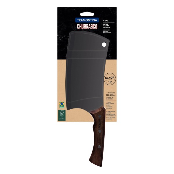 Churrasco Black Collection Meat Cleaver, 7", 18cm - Tramontina