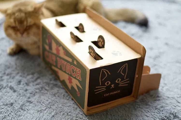 Cat Punch Scratch Toy Supplies Interactive Mole Mice Game Toy DIY