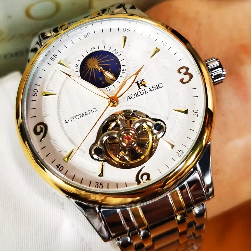 Stylish Business Tourbillon Skeleton Watch for Men