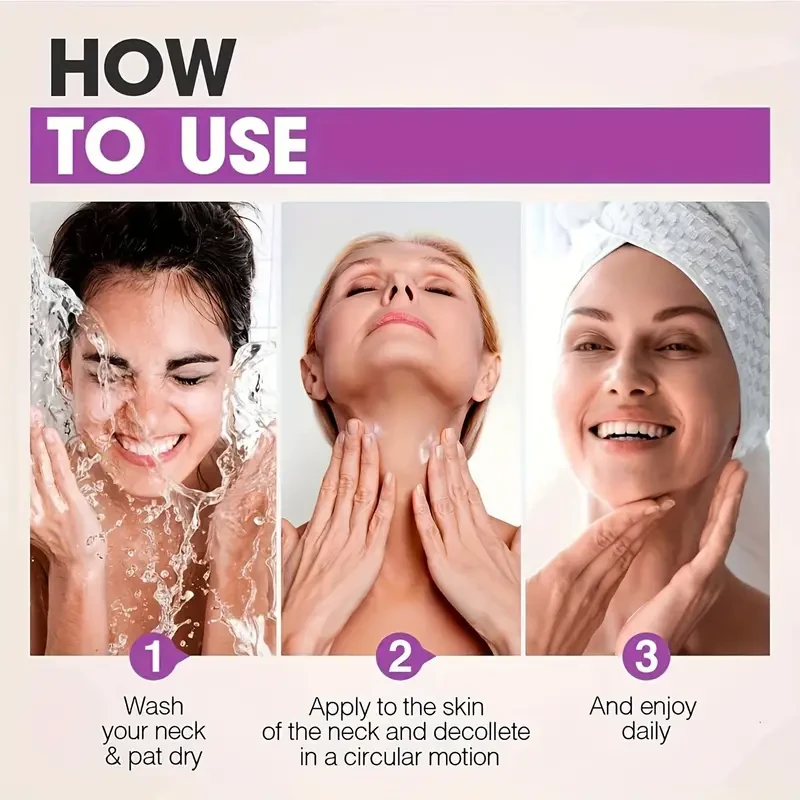 Subear Neck Firming Cream with Collagen Complex 5%, Double Chin Reducer & Hyaluronic Acid