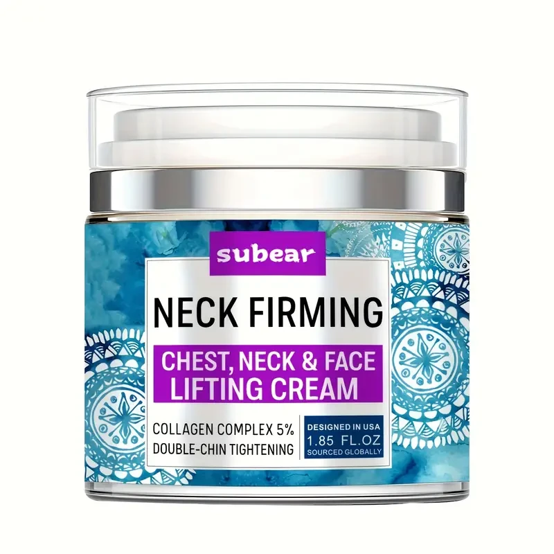 Subear Neck Firming Cream with Collagen Complex 5%, Double Chin Reducer & Hyaluronic Acid
