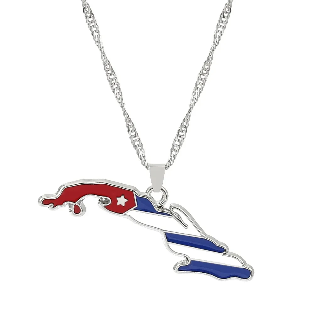 Creative Map Stainless Steel Necklace Pendant