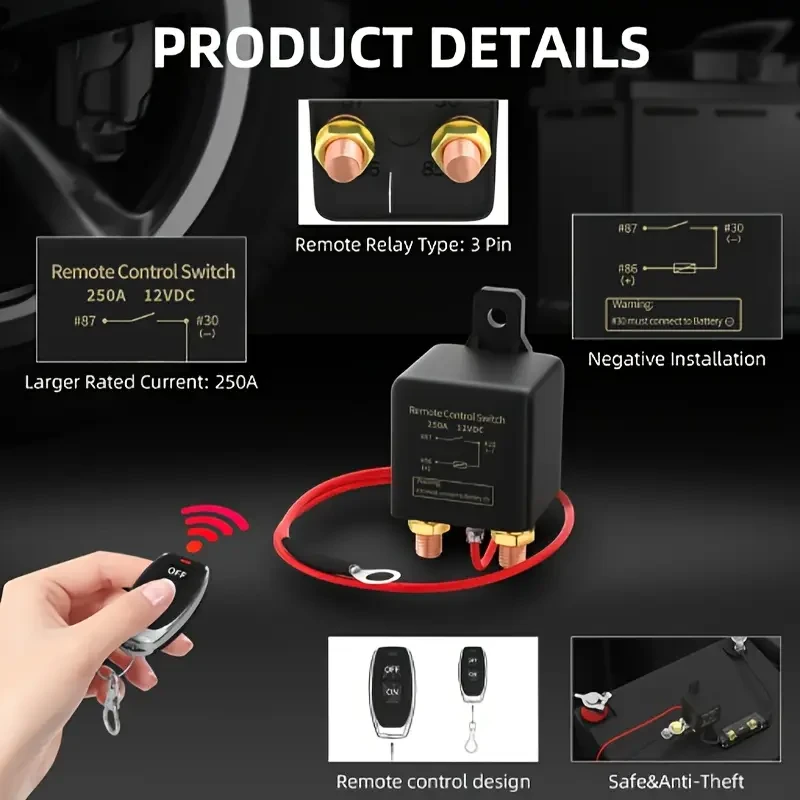 Battery Isolator for Switch 12V
