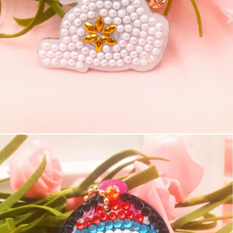Diamond Painting Keychain Cute Little Cartoon Animal Bag Pendant Private