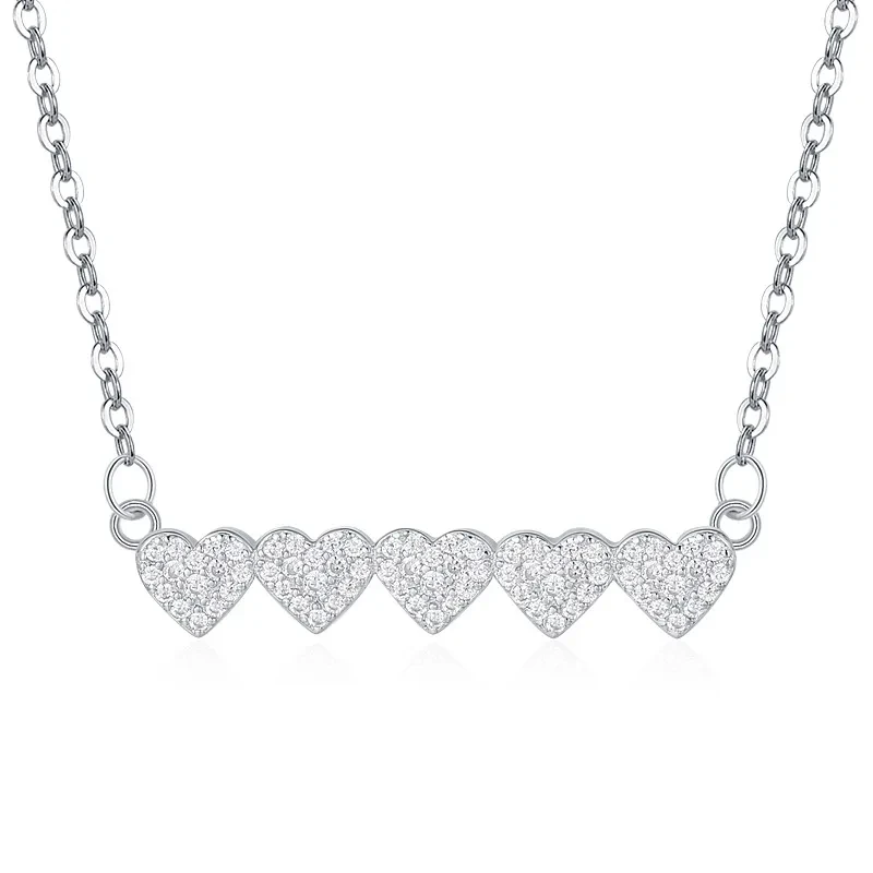 925 Sterling Silver Heart Pendant Necklace