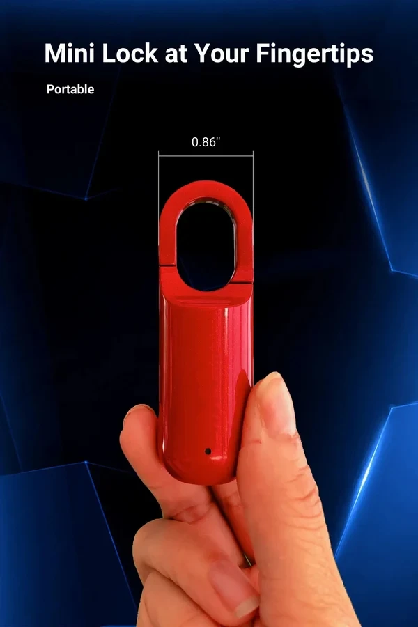 Portable Smart USB Rechargeable Fingerprint Padlock