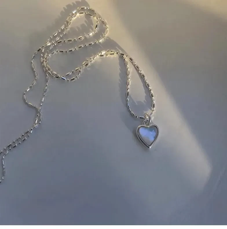 New Fashion Opal Love Pendant Necklace