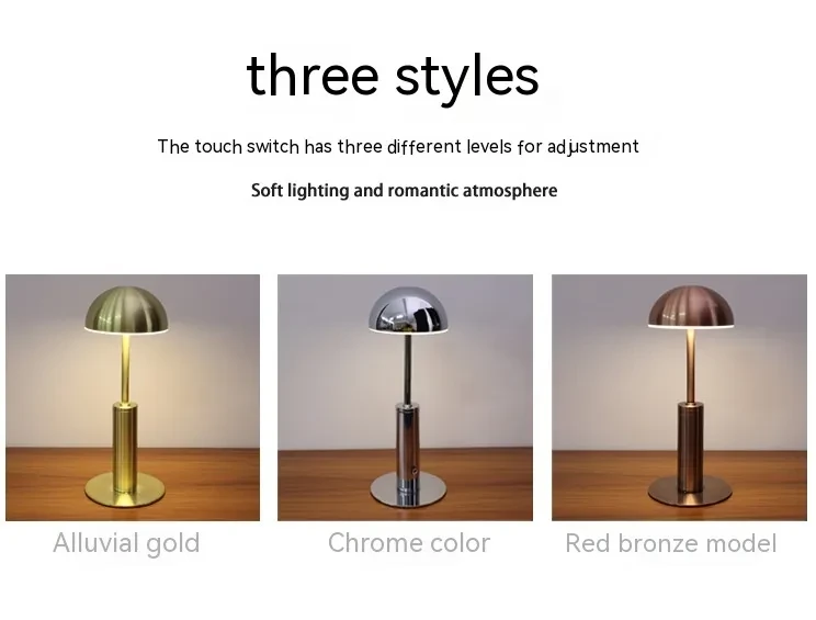 Cross-Border Led Rechargeable Bar Table Lamp Creative Mushroom-shaped Haircut Decorative Lamp Ambience Light Outdoor Restaurant And Cafe Desk Lamp