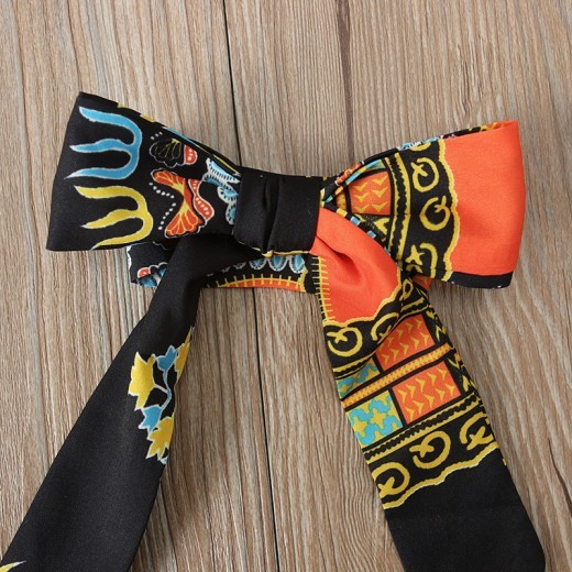 Girls' African Bohemian Sleeveless Sling Dress