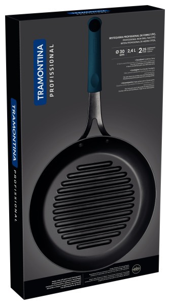 Professional Induction Iron Skillet Grill 30cm 2.4 - Tramontina