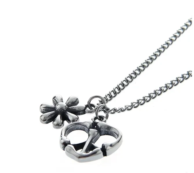 Vintage Multi Pendant Necklace Ancient Silver