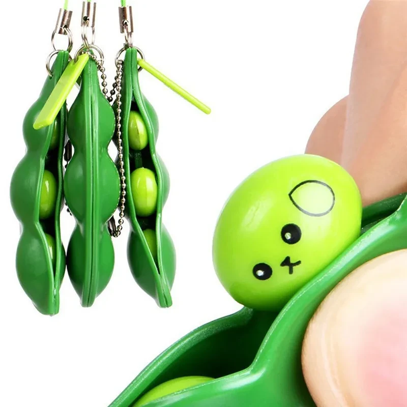 Unlimited Squeeze Pea Edamame Peanut Squeeze Toy Pendant Pendant