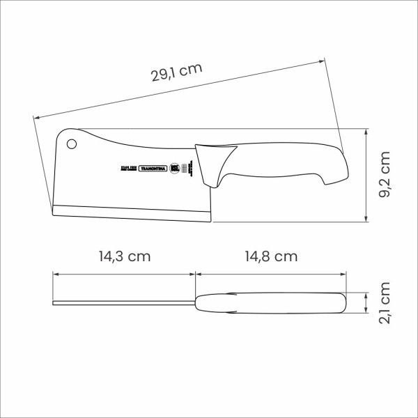 Professional Master Black Cleaver 6", 14cm - Tramontina