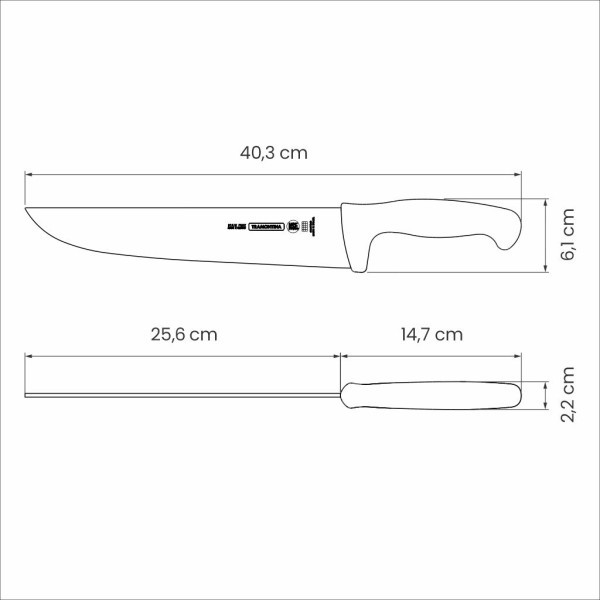 Professional Master Black Meat Knife 10", 26cm - Tramontina
