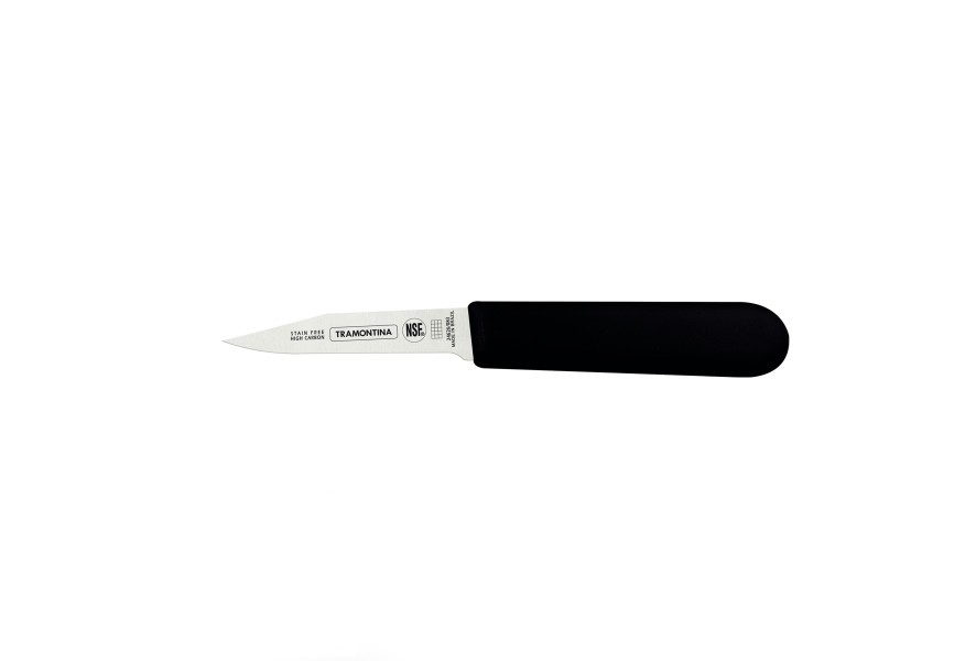 Professional Master Black Paring Knife Tappered 3", 8cm - Tramontina