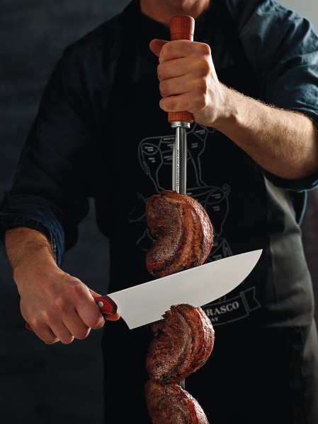 Heavy Duty Stainless Steel Skewer Wood Handle 65cm - Tramontina