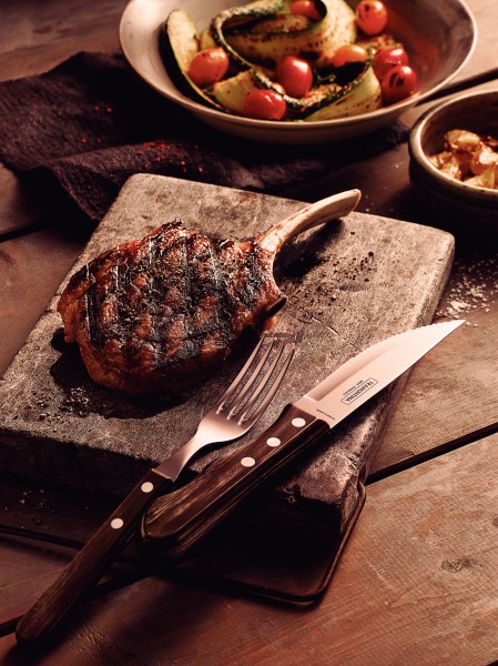 Churrasco Jumbo Steak Cutlery 12 Piece Set - Brown - Tramontina
