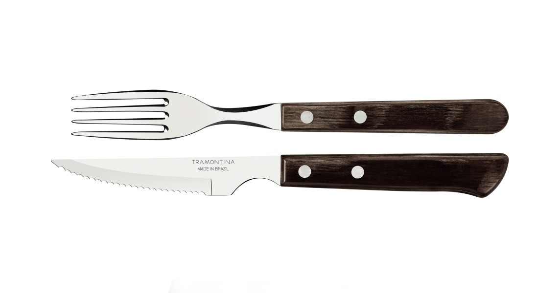Churrasco Spanish Steak Cutlery 12 Piece Set - Brown - Tramontina