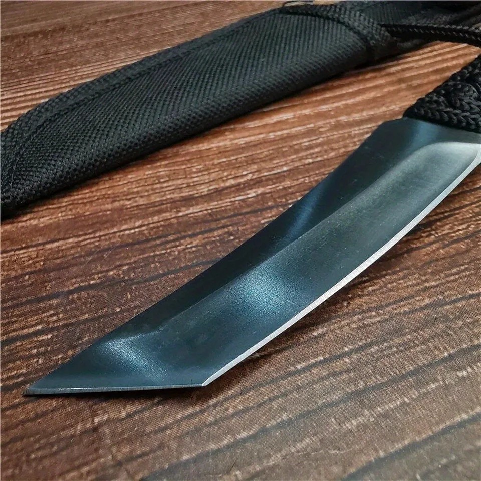 EDC Stainless Steel Outdoor Pocket Knife with Scabbard | Sharp Survival & Camping Cutting Knife